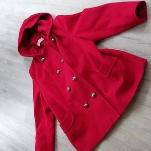 Anne Klein Red Pea Coat